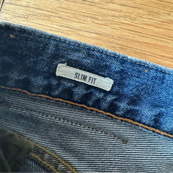 Todd Snyder 34x30 Mens Slim Fit Denim Jeans Blue Distressed Button Fly Selvedge - Picture 6 of 13